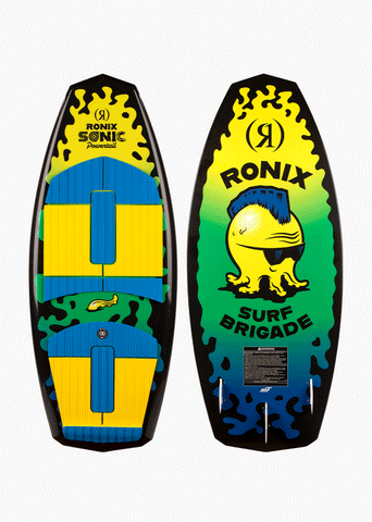 2025 Ronix Sonic - Powertail - Yellow / Green Squidhawk - 3'9